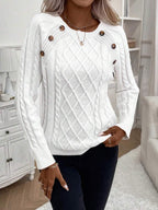 Catharina | Pull en Tricot à Détails Boutonnés
