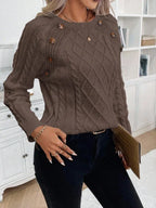 Catharina | Pull en Tricot à Détails Boutonnés