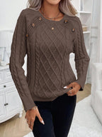 Catharina | Pull en Tricot à Détails Boutonnés