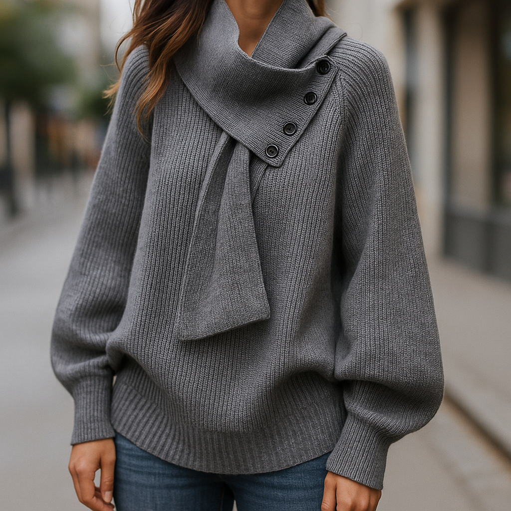Ivora | Pull à col écharpe confortable
