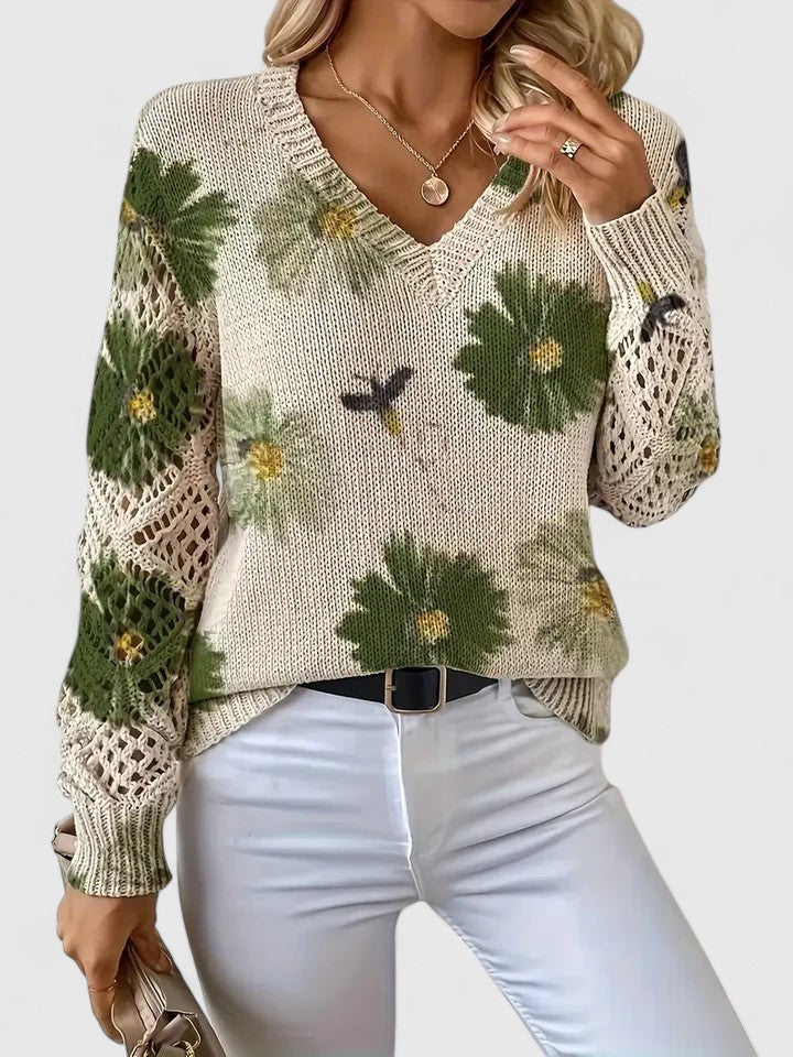 Aurelia | Pull élégant avec design floral
