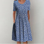Robe d'été fleurie à coupe évasée pour femmes - Emma