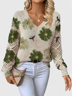 Aurelia | Pull élégant avec design floral
