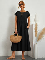 Clara | Robe Midi Fluide à Poches